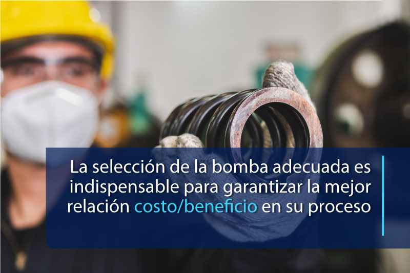 La selección de la bomba adecuada es indispensable para garantizar la mejor relación costo/beneficio en su proceso