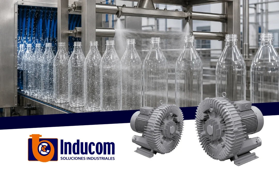 Industria de bebidas y secado de botellas: implementación de cuchillas de aire con sopladores regenerativos